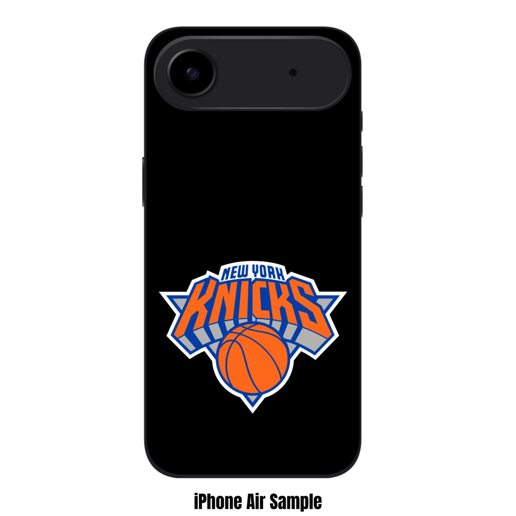NBA New York Knicks Phone Case For iPhone Samsung Galaxy Pixel - New York Knicks Logo On Black Background