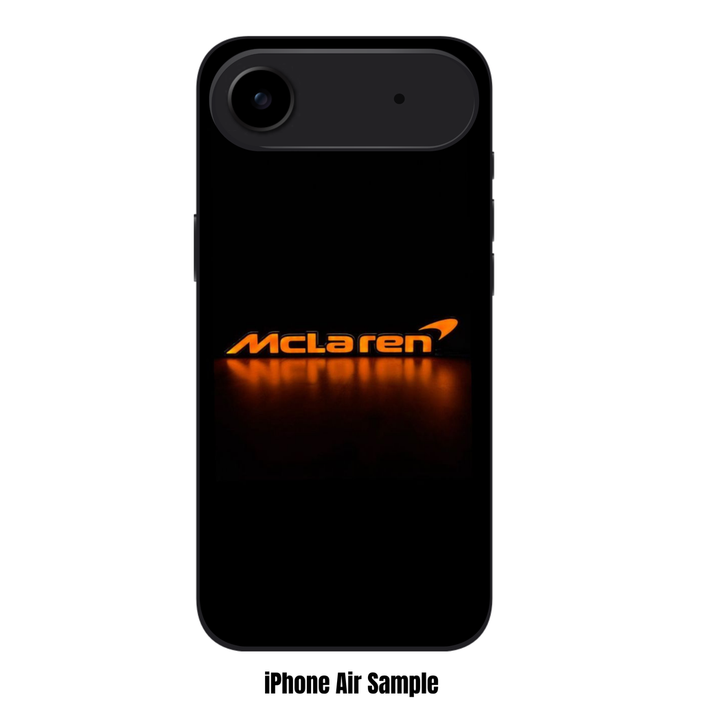 F1 Formula 1 McLaren Phone Case For iPhone Samsung Galaxy Pixel - McLaren Logo And Reflection On Black Background