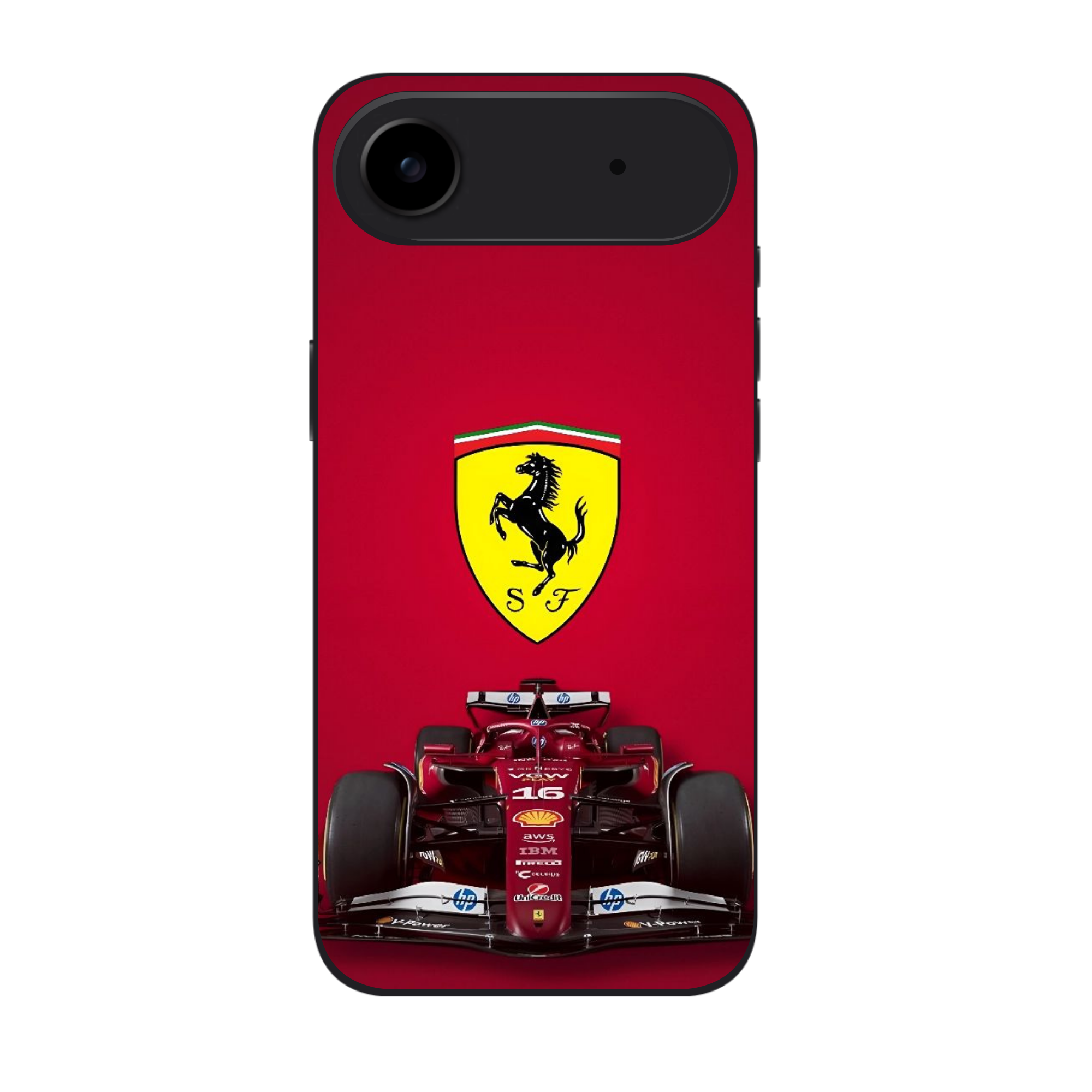 F1 Formula 1 Ferrari Phone Case For iPhone Samsung Galaxy Pixel - Race Car On Red Background