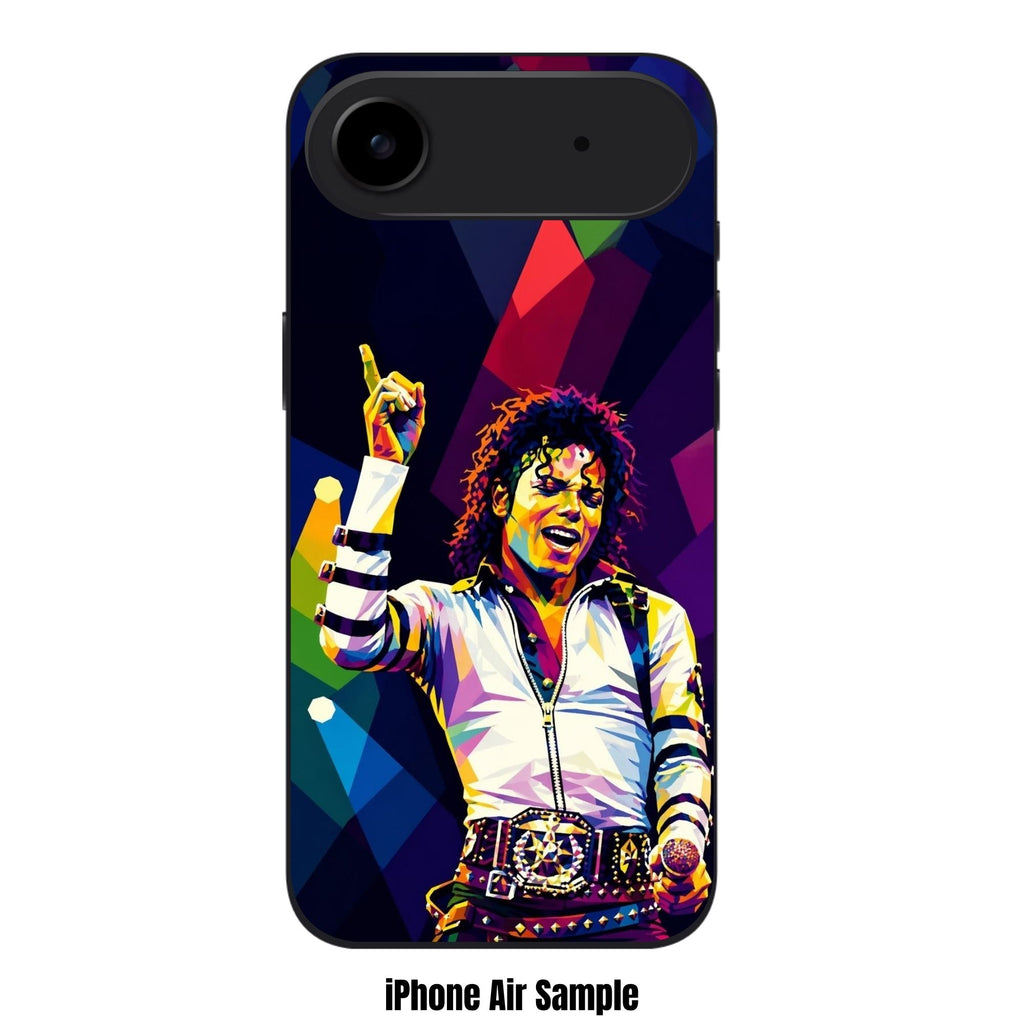 Michael Jackson Phone Case For iPhone Samsung Galaxy Pixel - Michael Jackson Geometric Pop Art Portrait In Colorful Background