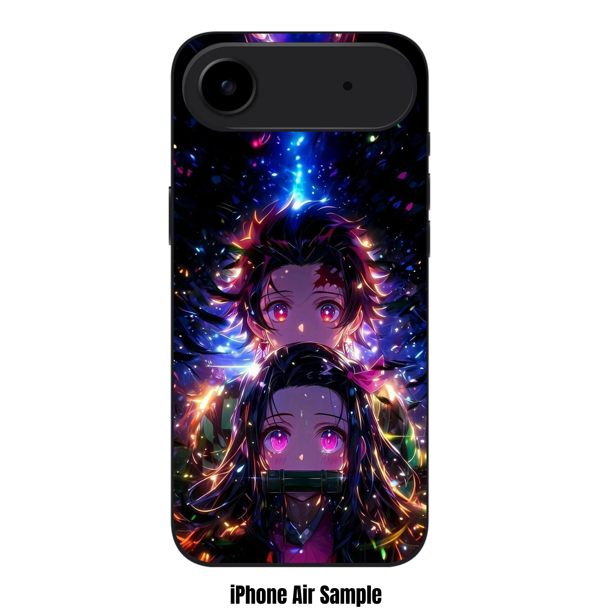Demon Slayer Phone Case For iPhone Samsung Galaxy Pixel - Tanjiro And Nezuko Neon Spiritual Aura Art