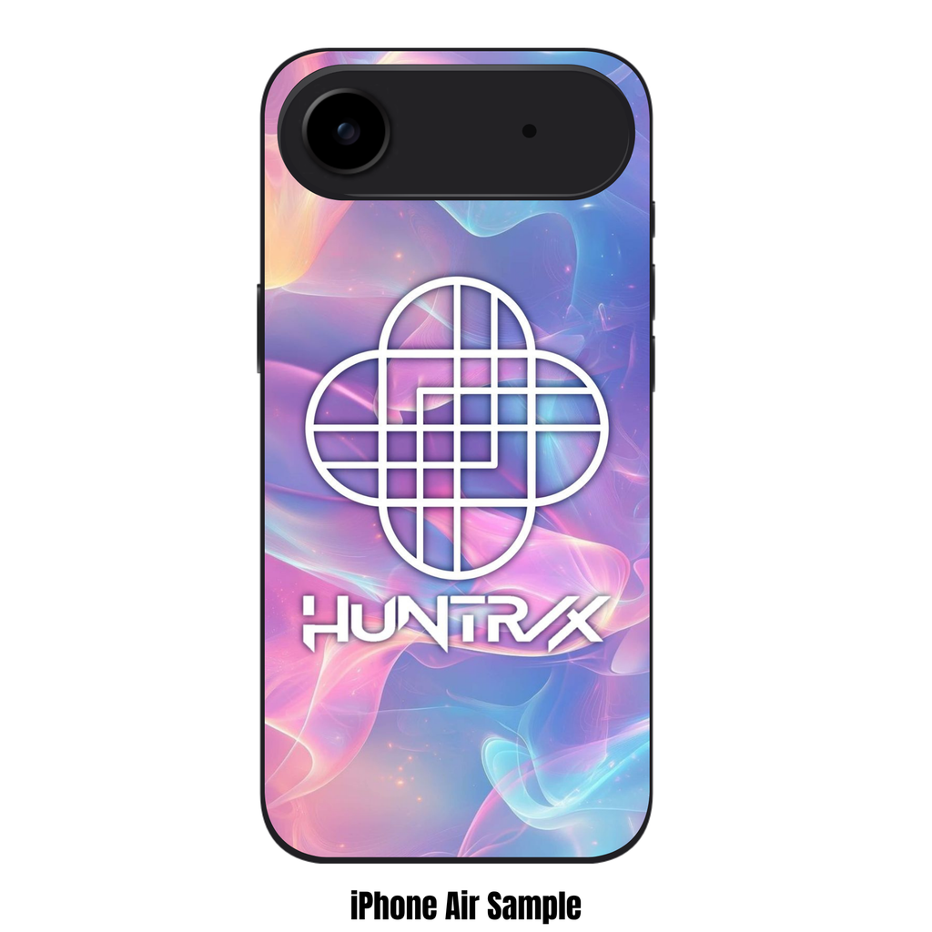 KPop Demon Hunters Phone Case For iPhone Samsung Galaxy Pixel - HUNTRIX Liquid Marble Iridescent Logo Poster
