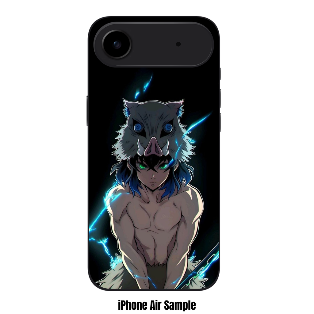 Demon Slayer Inosuke Phone Case For iPhone Samsung Galaxy Pixel - Inosuke Hashibira Unleashed Beast Breathing Art On Blackground