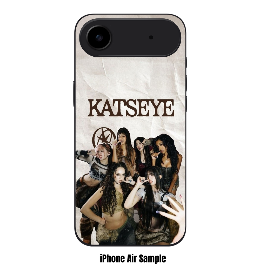 Katseye Phone Case For iPhone Samsung Galaxy Pixel - Katseye Members Group Portrait On Crumpled Paper Textured Background
