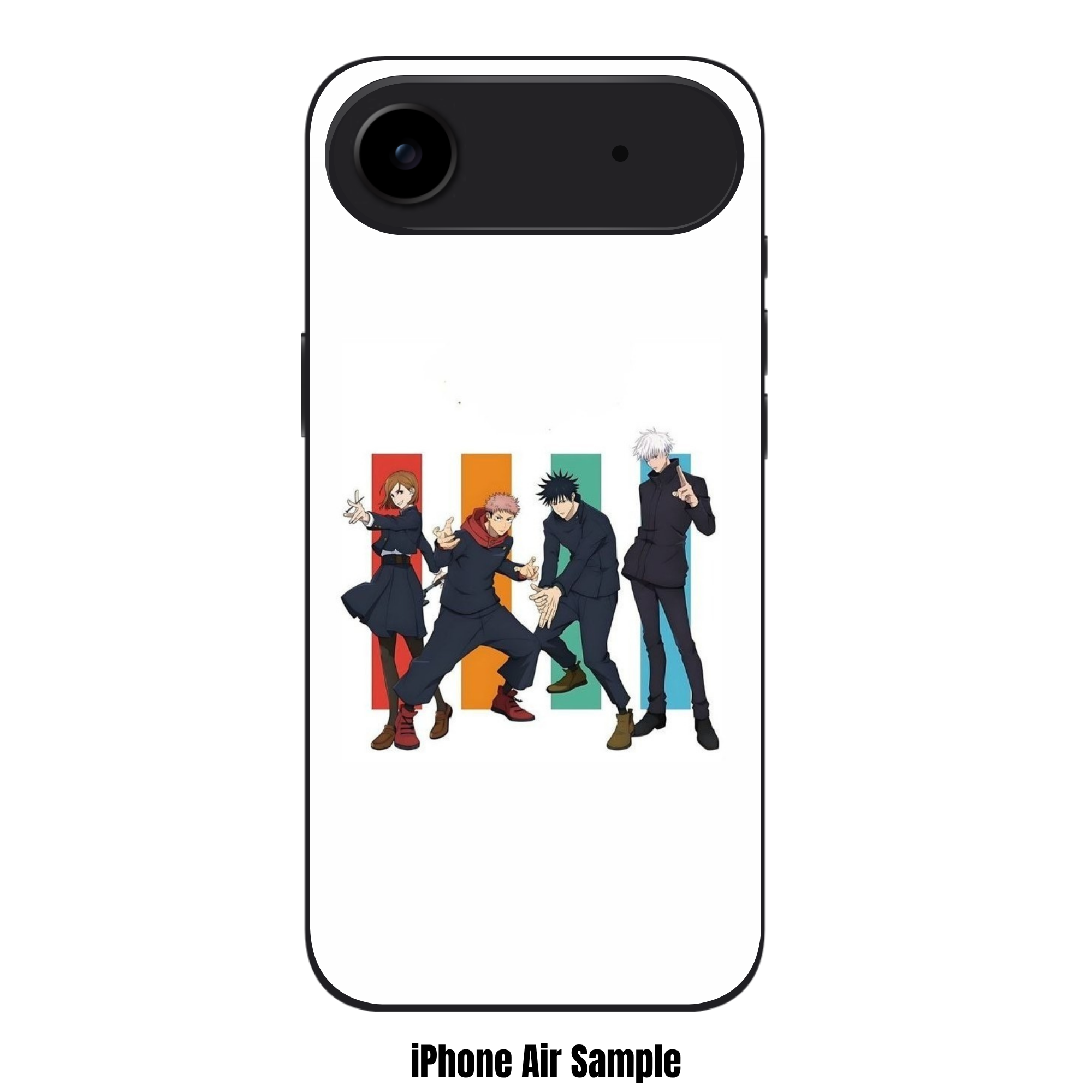Jujutsu Kaisen Phone Case For iPhone Samsung Galaxy Pixel - Jujutsu Kaisen Team 7 Minimalist Color Strips On White Background