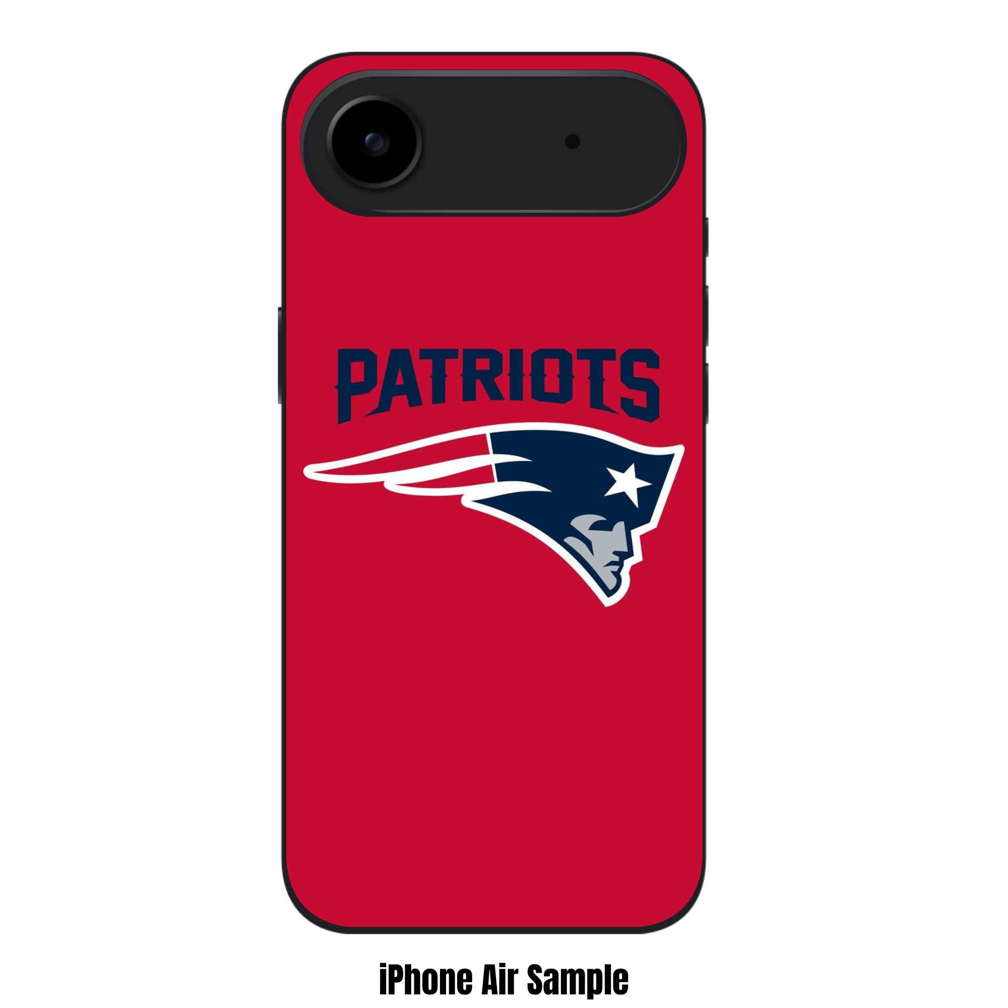 NFL New England Patriots Phone Case For iPhone Samsung Galaxy Pixel - New England Patriots Logo And Wordmark On Red Background
