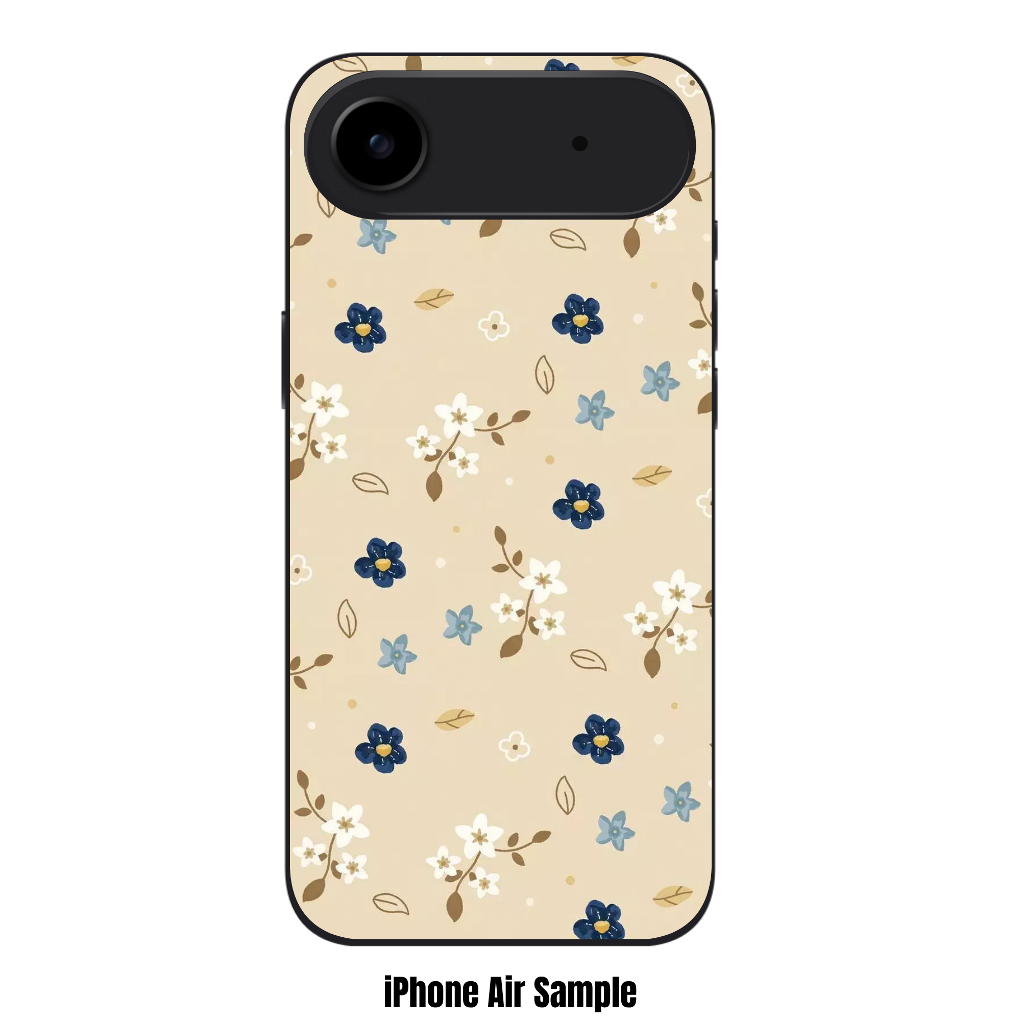 Floral Pattern Phone Case For iPhone Samsung Galaxy Pixel - Dainty Blue And White Floral Pattern