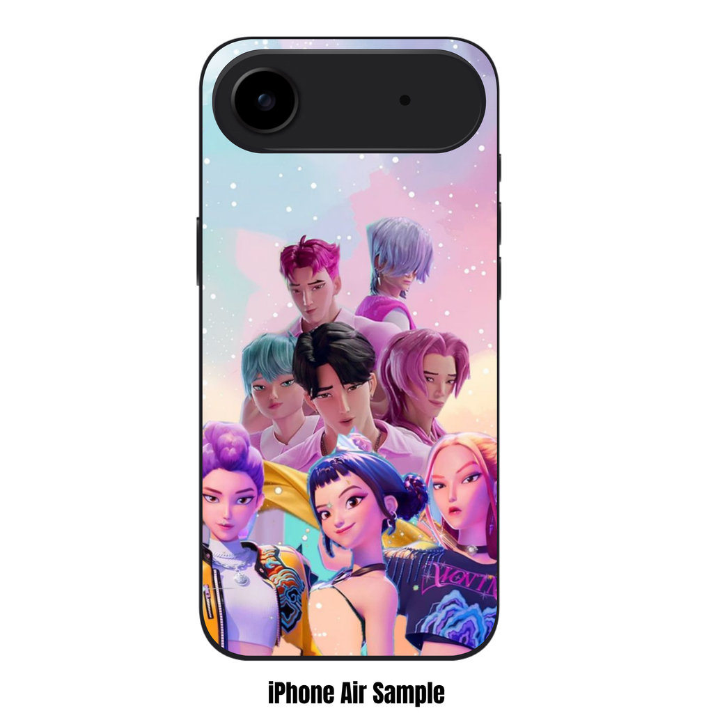 KPop Demon Hunters Phone Case For iPhone Samsung Galaxy Pixel - HUNTRIX And Saja Boys Ensemble Art