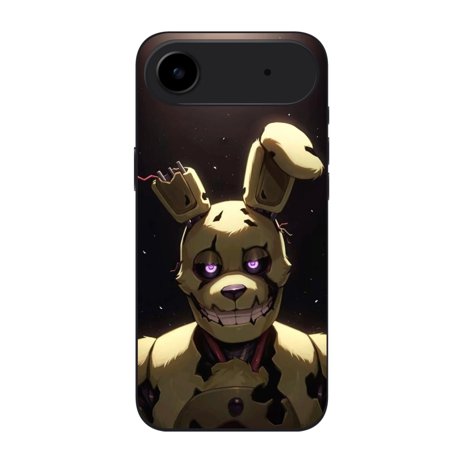 Five Nights At Freddys Bonnie Phone Case For iPhone Samsung Galaxy Pixel - Bonnie Creepy Smile On Black Background Poster