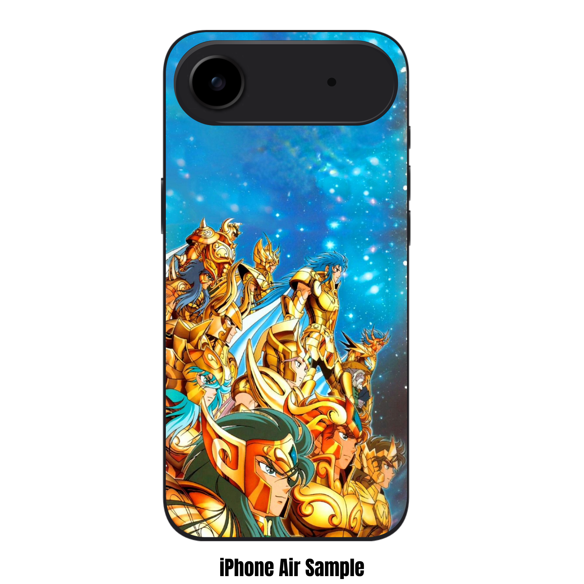 Saint Seiya Knights Of The Zodiac Phone Case For iPhone Samsung Galaxy Pixel - Saint Seiya Gold Saints Group Illustration On Starry Night Background