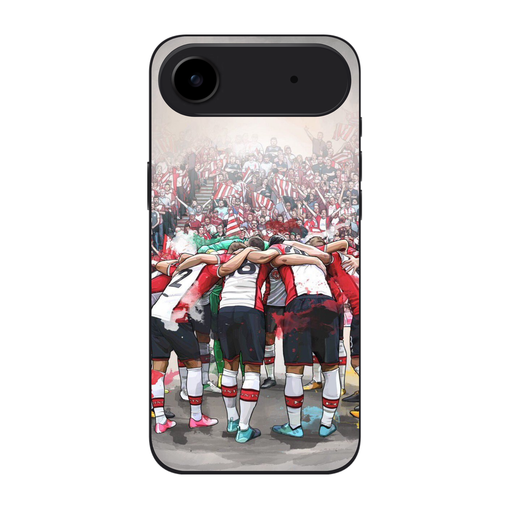 Southampton FC Phone Case For iPhone Samsung Galaxy Pixel - Southampton FC Team Huddle On Crowd Background