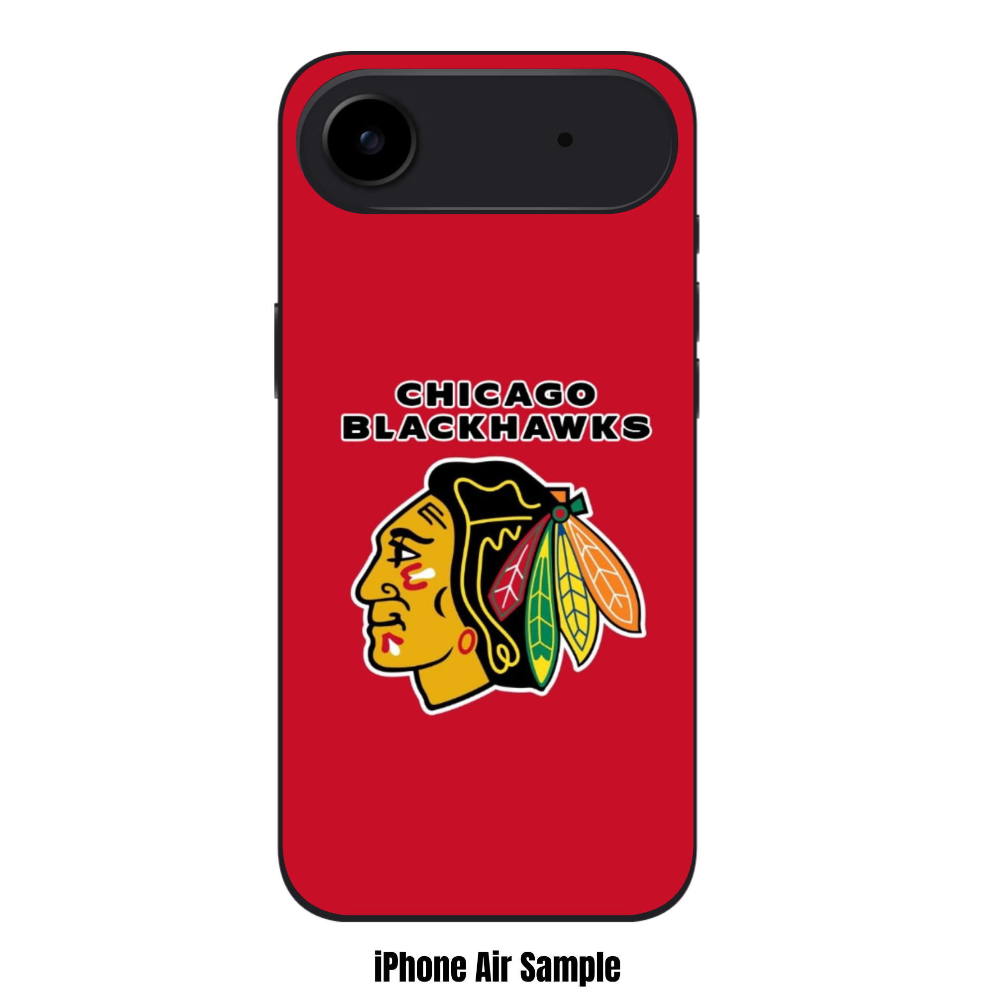 NHL Chicago Blackhawks Phone Case For iPhone Samsung Galaxy Pixel - Chicago Blackhawks Logo And Wordmark On Red Background