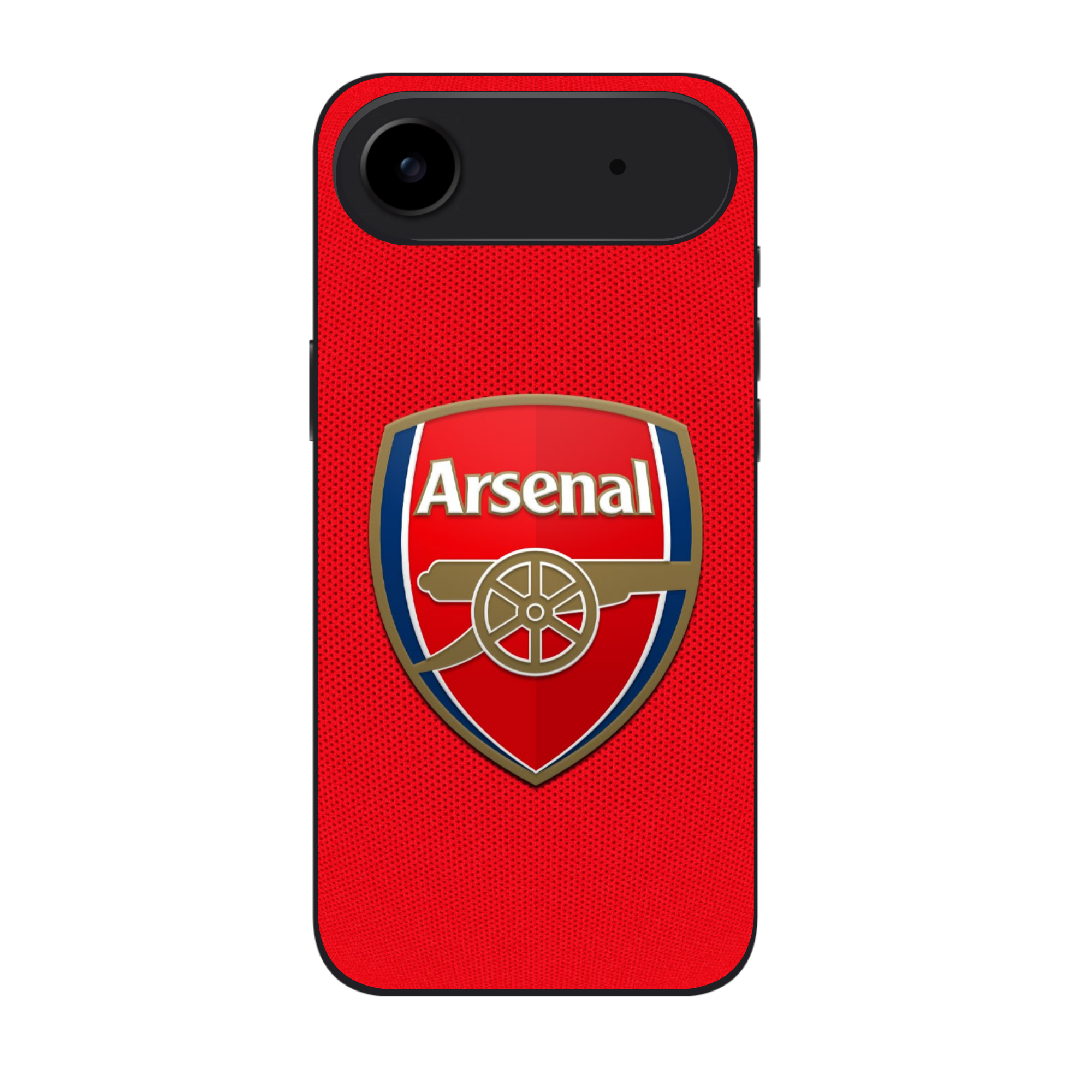 Arsenal FC Phone Case For iPhone Samsung Galaxy Pixel - Arsenal FC Logo On Mesh Red Background