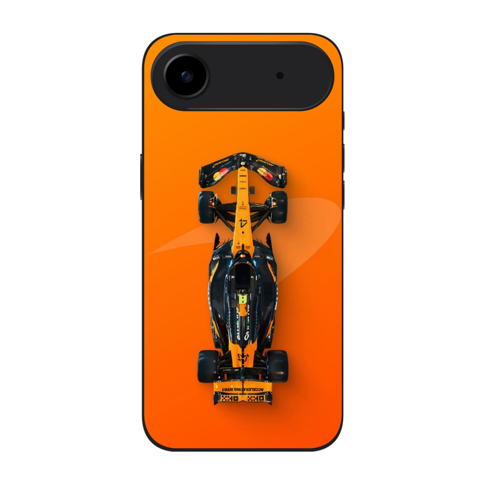 F1 Formula 1 Lando Norris Phone Case For iPhone Samsung Galaxy Pixel - Lando Norris MCL38 Race Car Orange Background Art