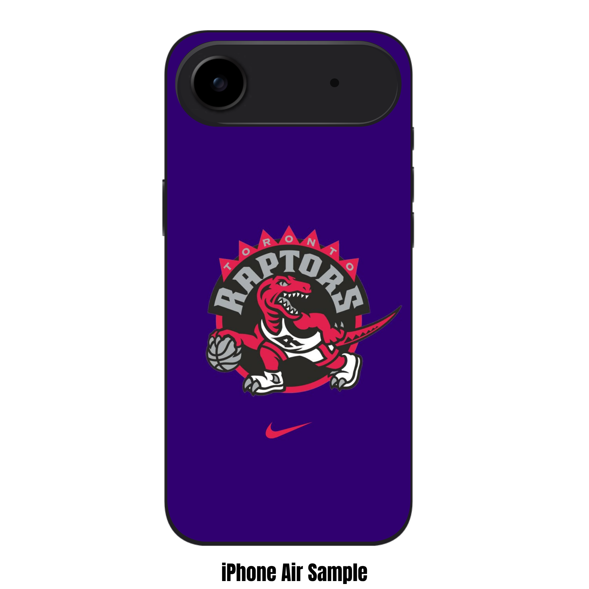 NBA Toronto Raptors Phone Case For iPhone Samsung Galaxy Pixel - Toronto Raptors Vintage Logo And Nike Swoosh On Purple Background